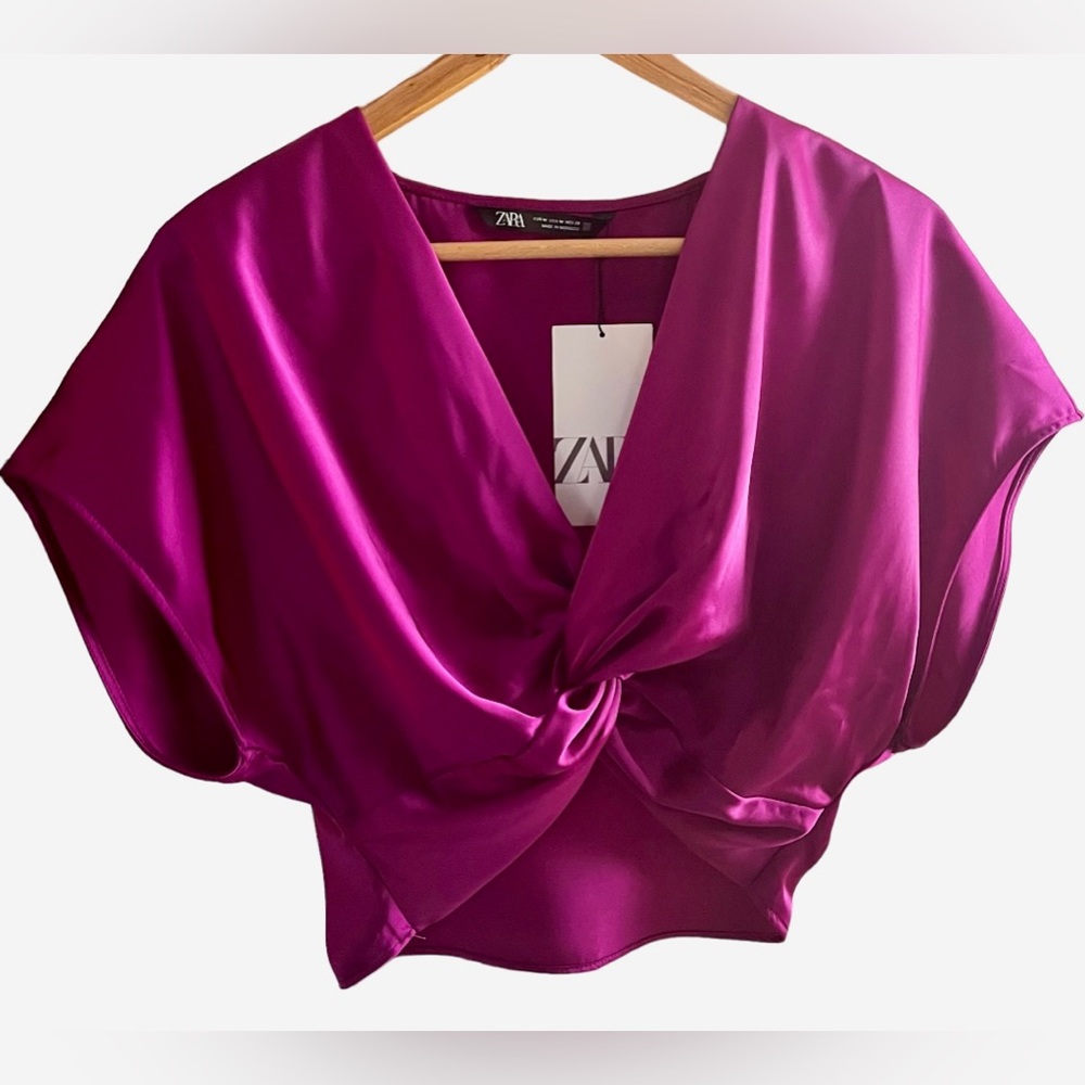 Zara Crop Top Fuchsia M